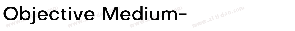 Objective Medium字体转换